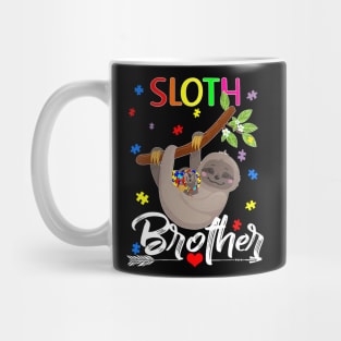 Sloth Autism Awareness Cute Sloth Puzzle Piece Brother Mug